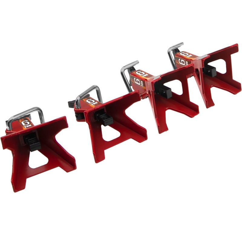 Vgoohobby 4Pcs Vgoohobby 1/10 RC Scale Toy Decoration Metal RC Jack Toy Stands Simulation Compatible with Traxxas TRX4 Axial SCX10 RC4WD Tamiya CC01 D90 HPI HSP 1/10 RC Climbing Crawler Car (Red) - Image 5