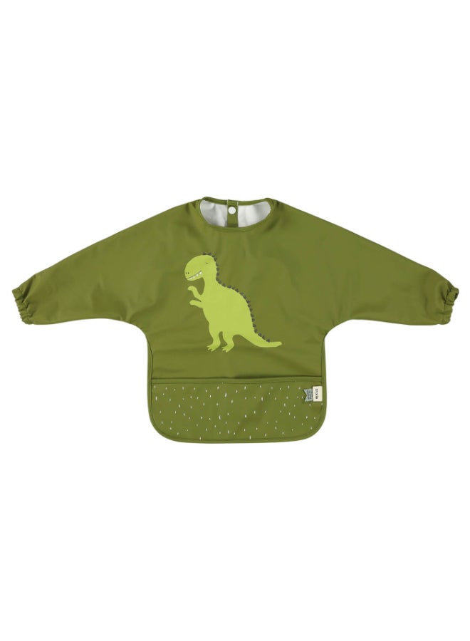 Trixie Waterproof Long Sleeve Bib With Pocket - Mr. Dino - Image 1