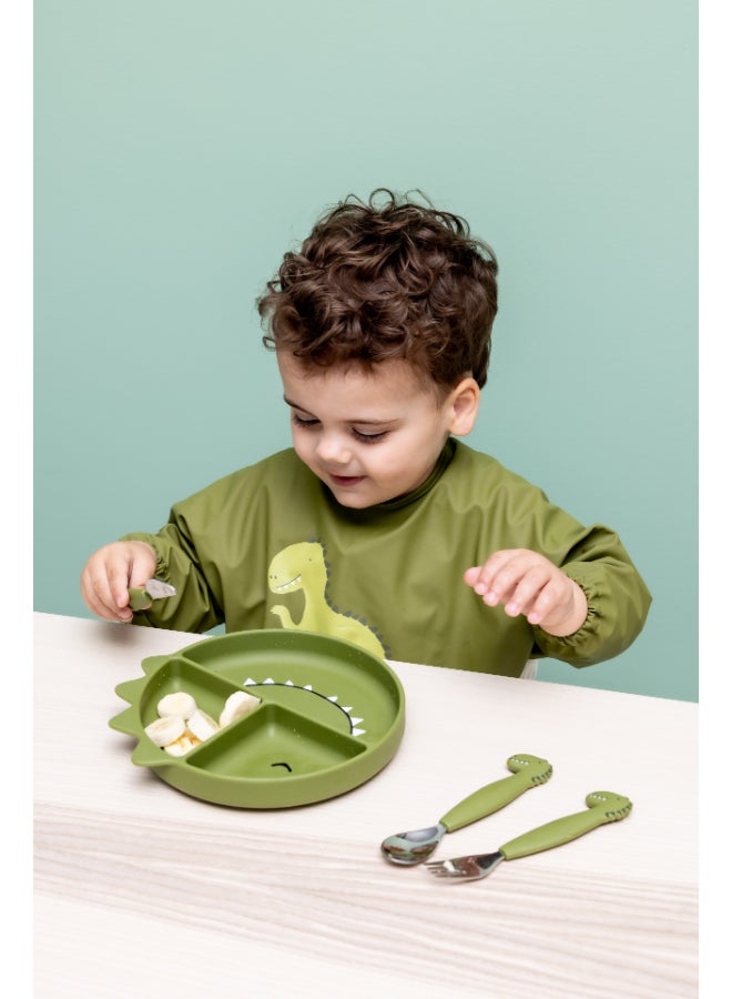 Trixie Waterproof Long Sleeve Bib With Pocket - Mr. Dino - Image 3