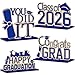 KSKSPE 4 Pcs KSKSPE Graduation Decorations Party Supplies Table CenterpiecesGraduation Theme Design and Sturdy Wooden for Graduation Party Favors DecorationsBlue - Image 2