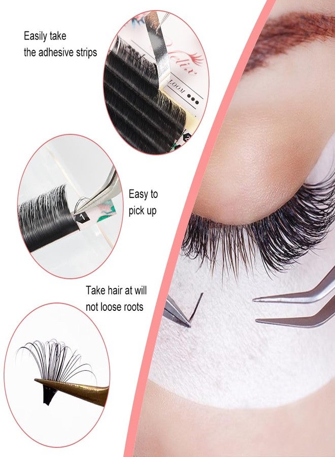 YELIX Auto Blooming Easy Fan Lash Extensions 0.05/0.07mm Thickness C/CC/D Curl 8-15mm Mixed Length, Self Fanning Volume Individual Lashes for Salon Lash Artists (CC, 0.05 Thickness 8-15mm) - Image 3