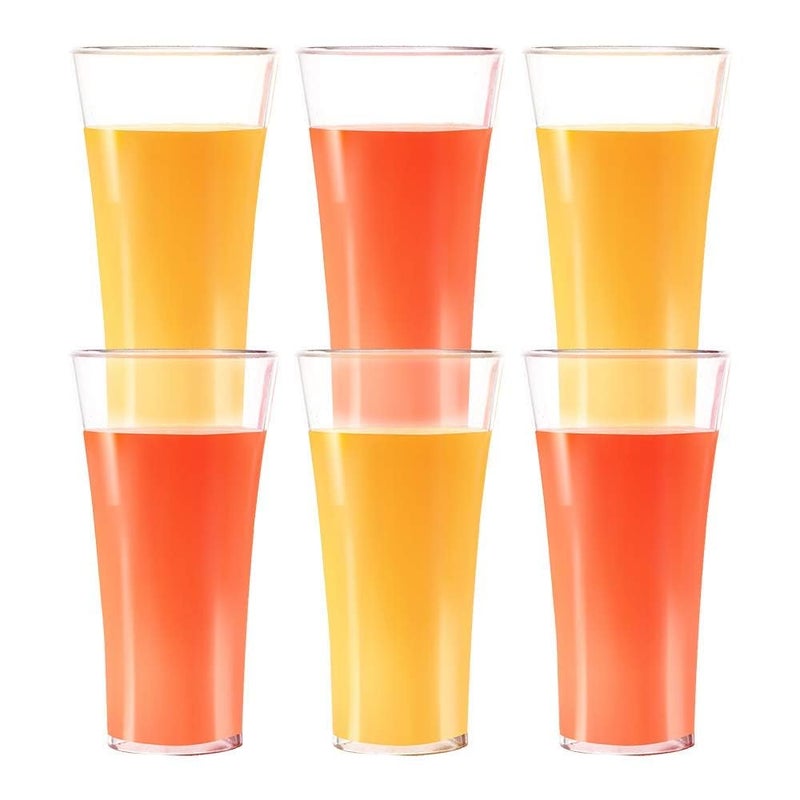 PARSE PERSONAL CARE Plastic Juice Glass 6 Pieces Transparent - Image 2
