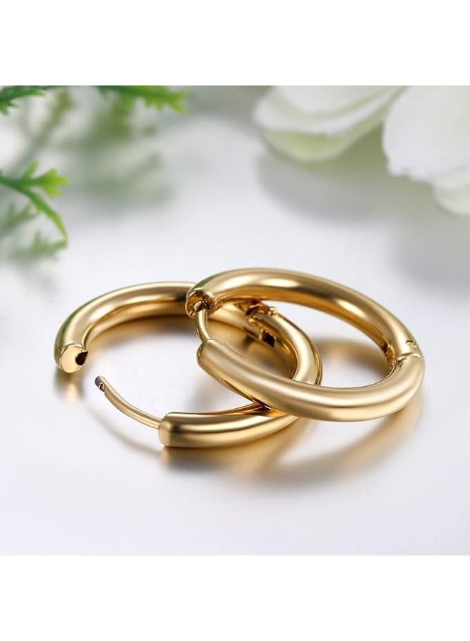 Hoop Earrings for Women and Girls - Size 3mm  - Image 4