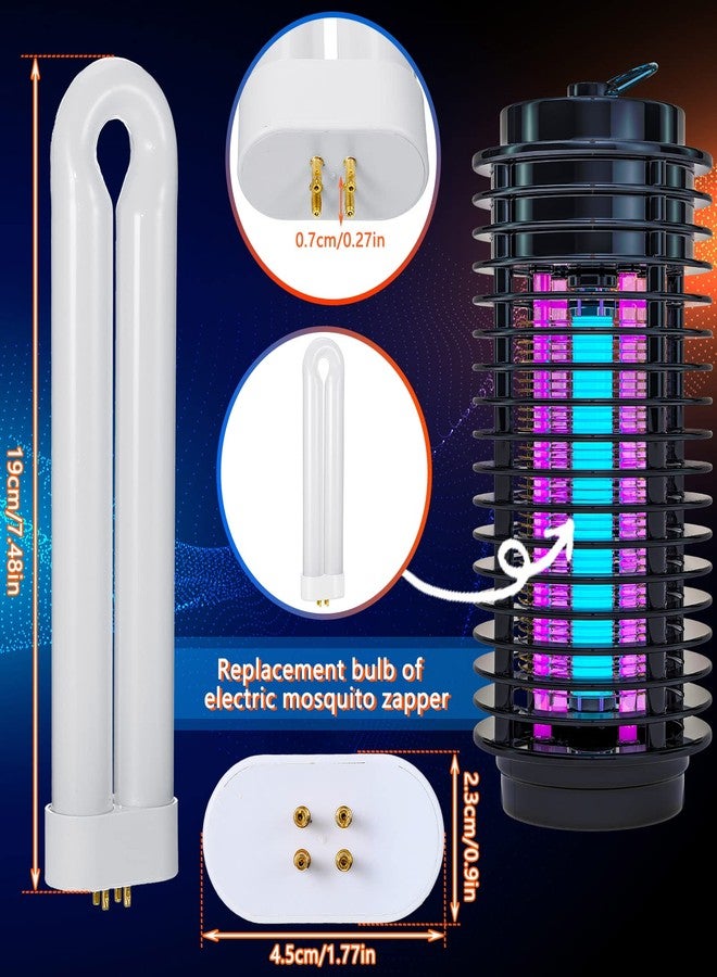 Kittmip Bug Zapper Replacement Bulb 15 W U Shaped Twin Tube Bulb Indoor Outdoor Bug Zapper Light with 4 Pin Base(White,8 Pieces) - Image 2