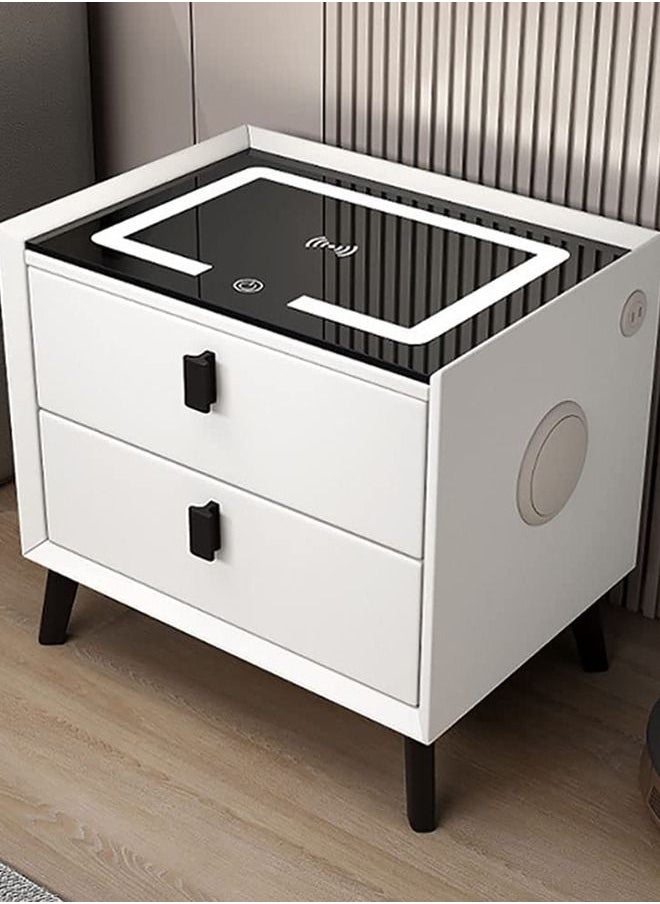 Generic - Smart Bedside Table, Morden Nightstand End Table, Sofa Side Table, with Wireless Charging USB Port and Adjustable LED Lights - Image 1