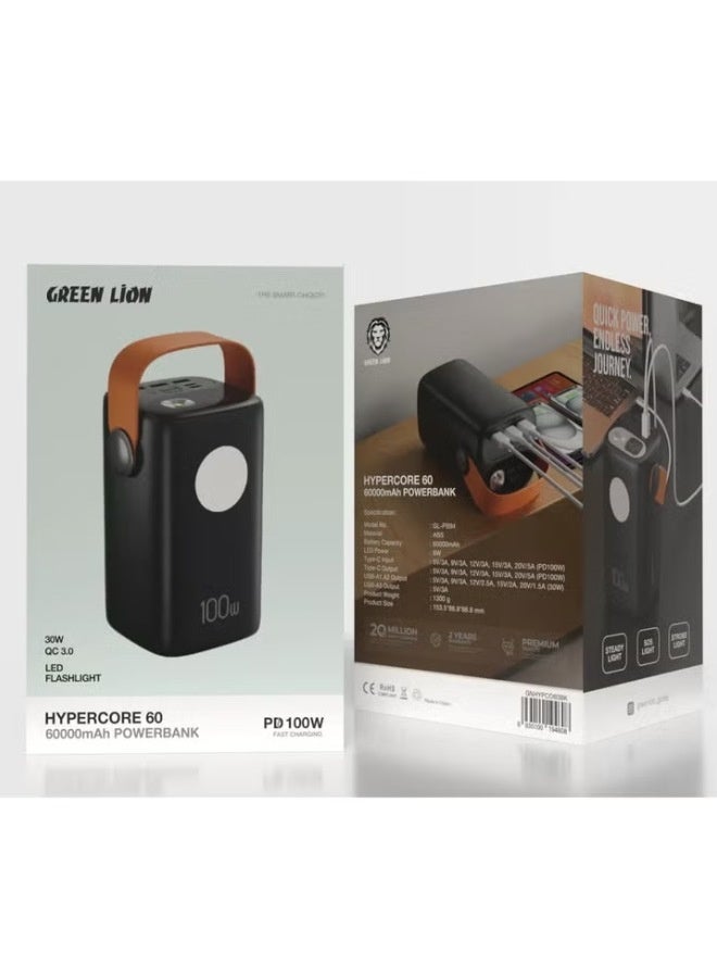 GREEN LION بانك طاقة جرين ليون هايبر كور 60 PD100W للشحن السريع 60,000mAh - Image 3