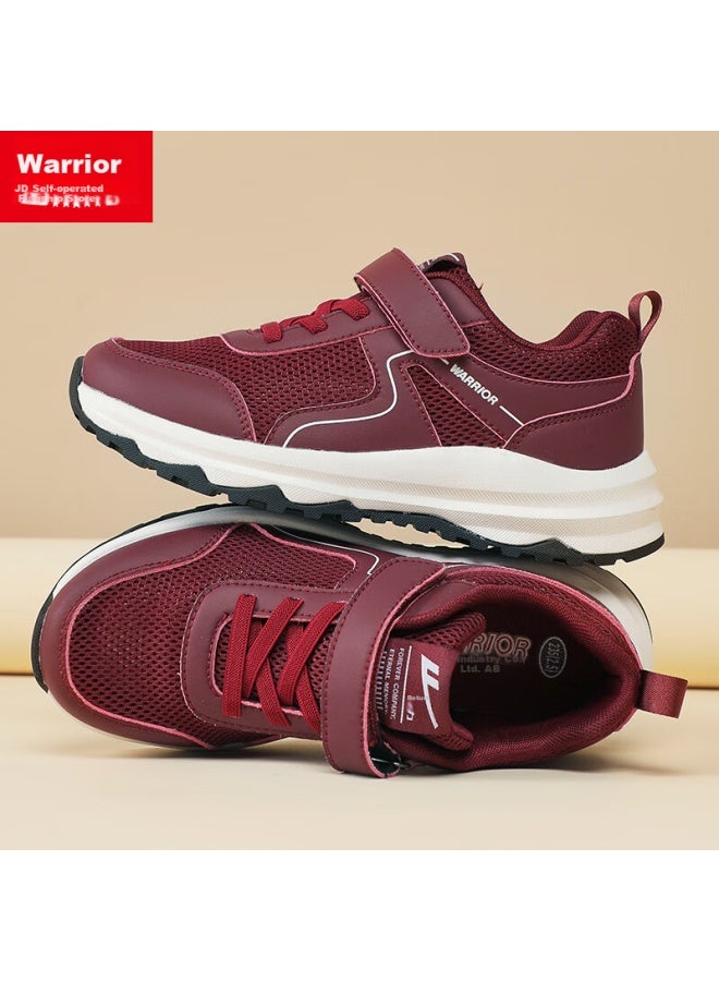 Warrior Official Men's Shoes Autumn New Lightweight Casual Soft Sole Sports Shoes For Men Wine Red Size 36
