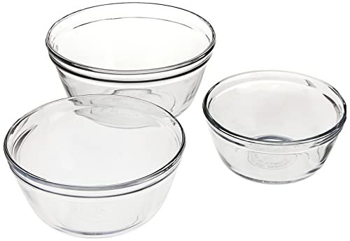 Anchor Hocking Anchor 3Piece Glass Mixing Bowl Set Clear