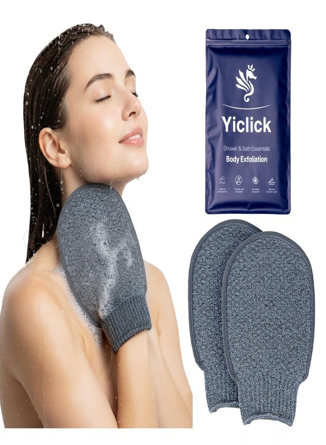 Yiclick Heavy Exfoliating Gloves Mitts, Exfoliating Body Scrubber Exfoliator For Shower Bath, Korean Body Scrub Mitts for Dead Skin Remover, Loofah Luffa Sponge Wash Cloth For Men Women - Image 1