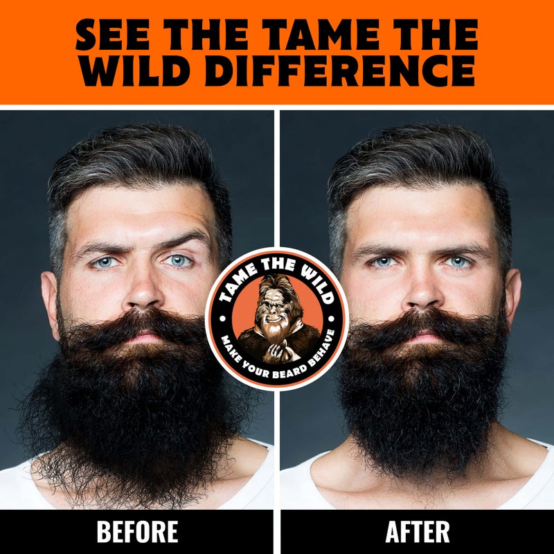 TAME THE WILD MAKE YOUR BEARD BEHAVE Tame the Wild Premium Beard Grooming Kit - Heated Beard Brush, Straightener Comb, Heat Protectant Spray, Beard Soap, Balm, Wooden Comb, and Storage Case - Image 5
