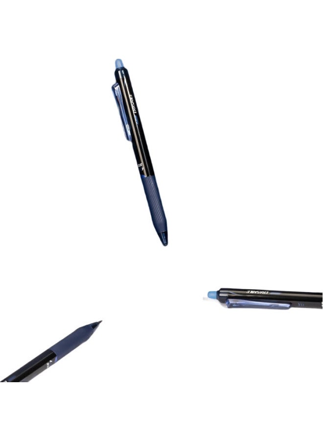 Deli Retractable Erasable Gel Pen, 0.5Mm Bullet Tip, Student Gel Pen, Crystal Blue, 12 Pens/Box, Gt7 - Image 1