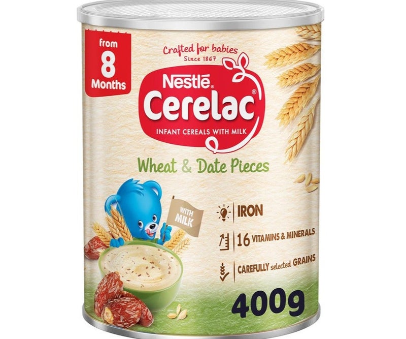 Cerelac Infant Cereal with Milk and Dates (From 8 Months) - 400 g