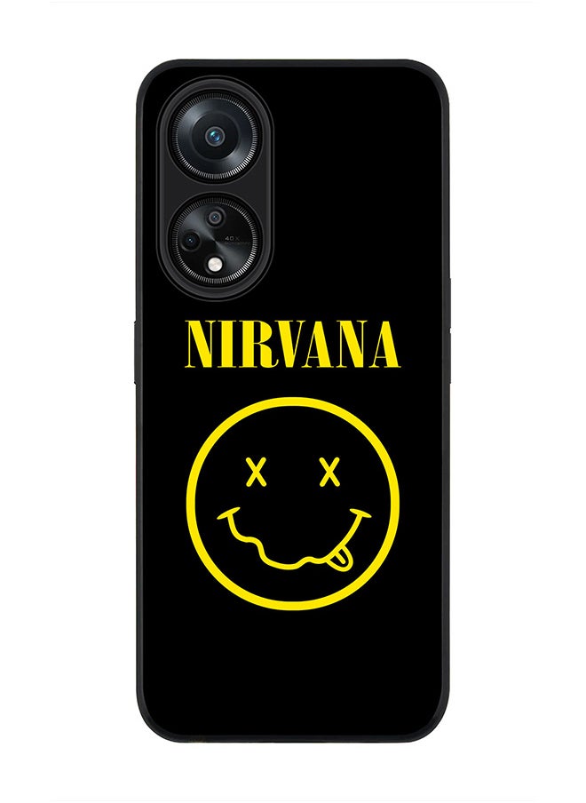 Stylizedd Rugged Black edge case for Oppo A98 5G, Slim fit Soft Case Flexible Rubber Edges Anti Drop TPU Gel Thin Cover- Nirvana  - Image 1