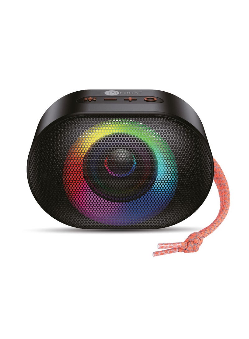 AFRA Bluetooth Speaker, 5 Watts, Black, Plastic Body, Ultra Bass, 7 Hour Playtime, Dynamic RGB Lighting, AF-0005BSBK, 2 Years Warranty  - Image 5