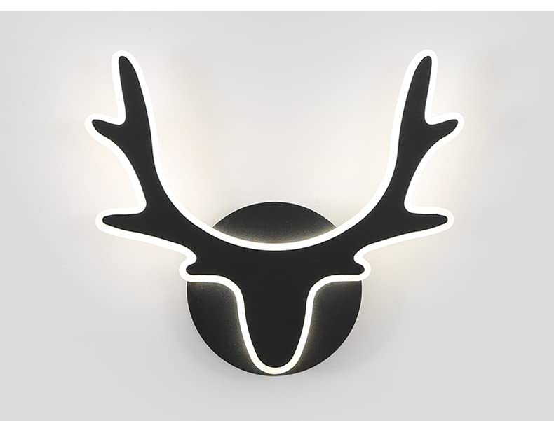 CITRA Acrylic Modern Deer Horn Black Metal Wall Light - Warm White - Image 5