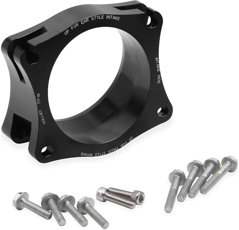 HOLLEY 717-15 Throttle Body Angle Adapter - LS and LT, and LT4 Intakes - Image 1