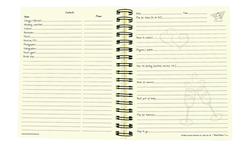 Write It Down Wedding Planner, My Wedding Journal - Kraft Hard Cover - Image 5