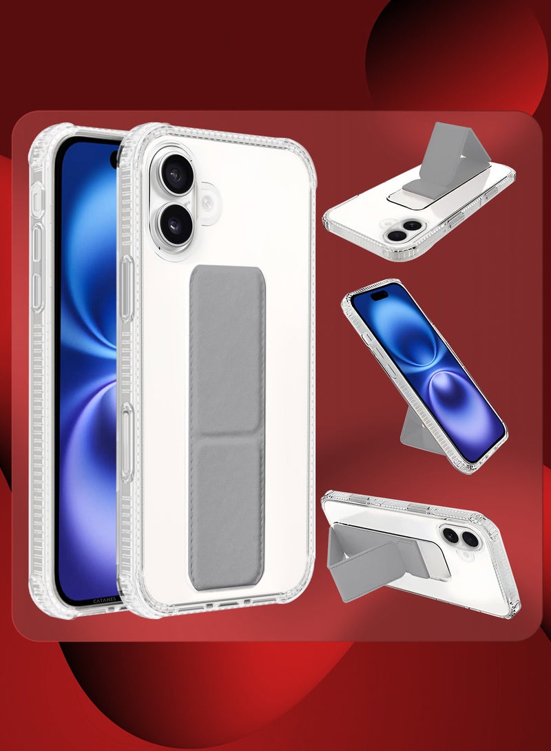 CATANES ( for iPhone 16 ) Case with Phone Grip and Expanding Stand, Kickstand Fully Protective Cover with Phone Grip Holder - Image 2