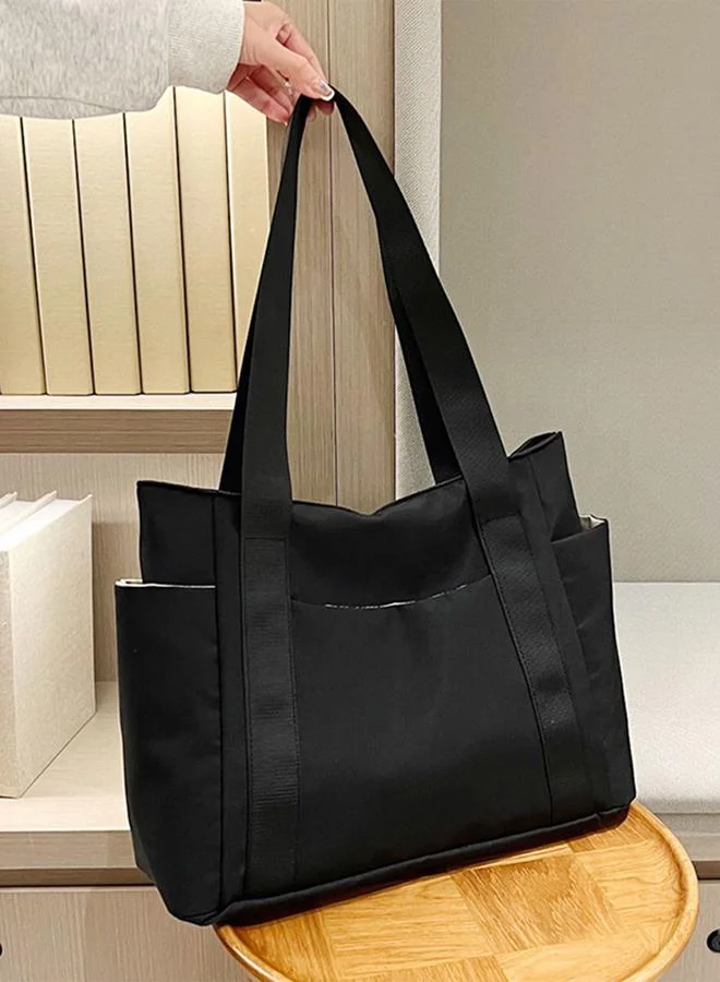 Take Two  Take Two Black Solid Double Strap Tote Bag for Women | Best Price UAE