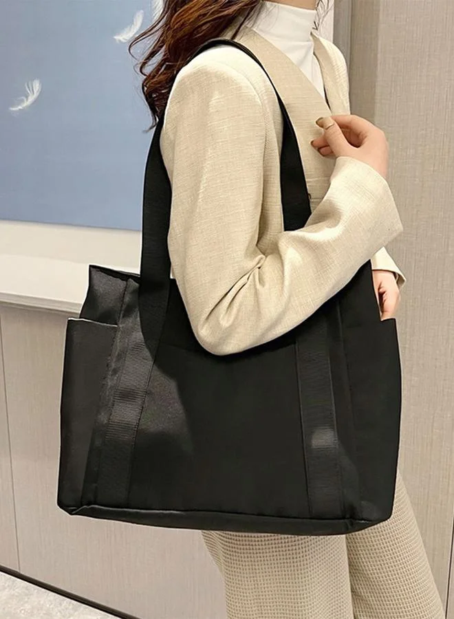 Take Two  Take Two Black Solid Double Strap Tote Bag for Women | Best Price UAE
