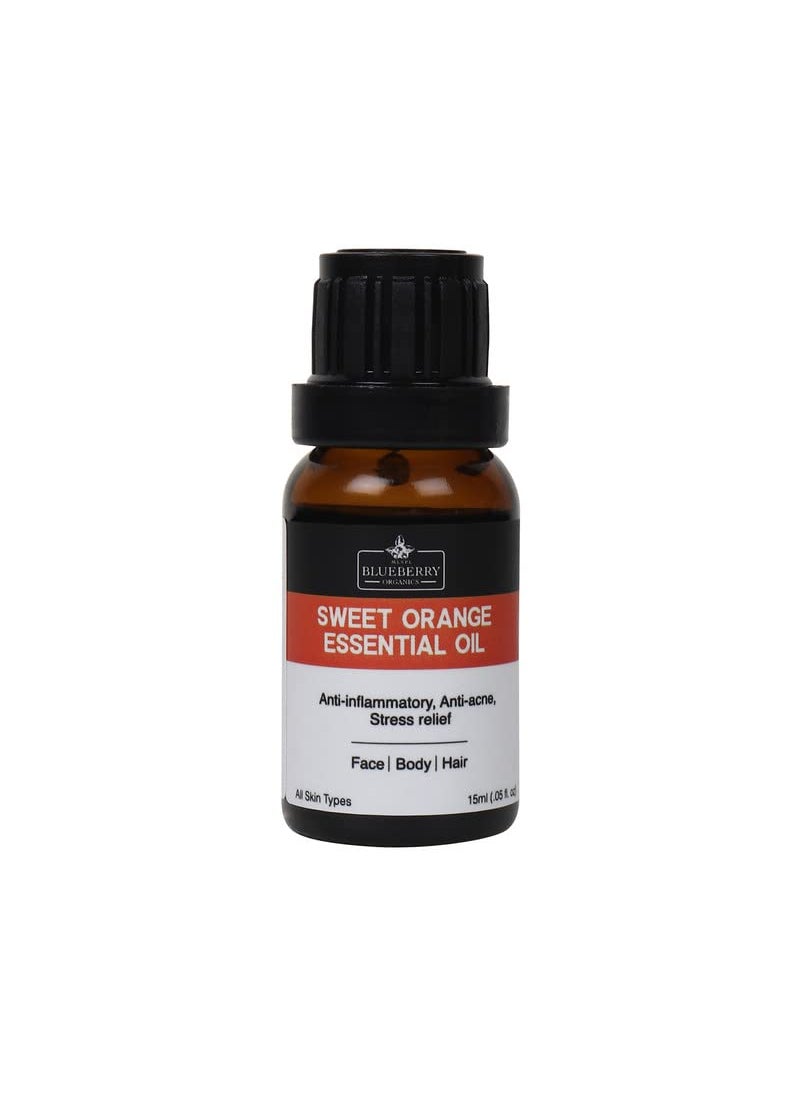 MLSPL BLUEBERRY ORGANICS MLSPL BLUEBERRY ORGANICS Sweet Orange Essential Oil Premium Therapeutic 15 ml  - Image 1