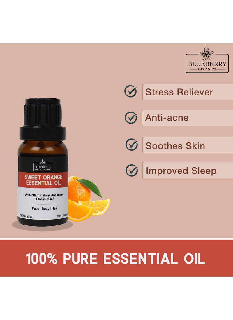 MLSPL BLUEBERRY ORGANICS MLSPL BLUEBERRY ORGANICS Sweet Orange Essential Oil Premium Therapeutic 15 ml  - Image 5