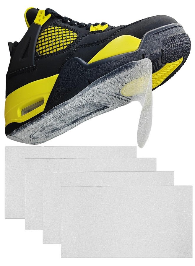 XQDALIN Sole Protectors 2 Pairs Sole Protector for Sneakers Clear Self-Stick Shoe Sole Crease Protector Easy Application Non-Slip Waterproof Design Non-Residue - Image 1