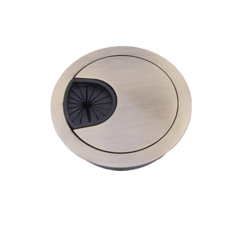 Bronze 50mm Zinc Alloy Cable Management Grommet 8PCS Round Table Wire Hole Cover - Image 2