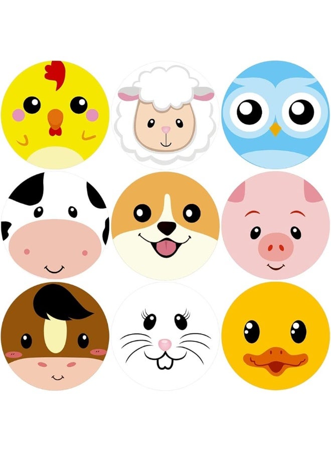 Fancy Land Face Farm Animal Sticker Barnyard Perforated 200Pcs Per Roll for Kids Party Favor - Image 3