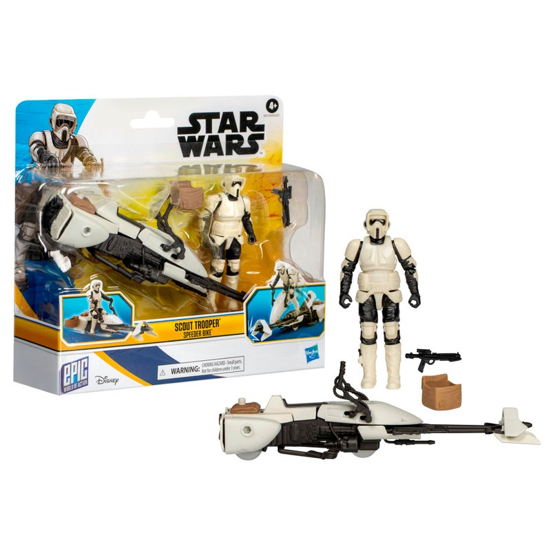 STAR WARS حرب النجوم عالم ملحمي من أكشن دراجة سكوتر تروبر 4 إنش لعبة سيارة للأولاد والبنات من عمر 4 سنوات وما فوق - Image 3