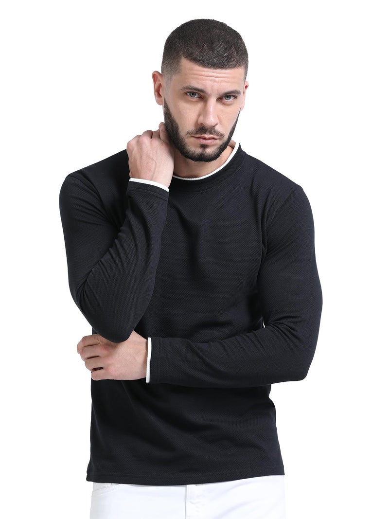 fanideaz Mens Popcorn Cotton Tshirt for Men Oversized Tshirts for Men_Black_5521_2XL - Image 1