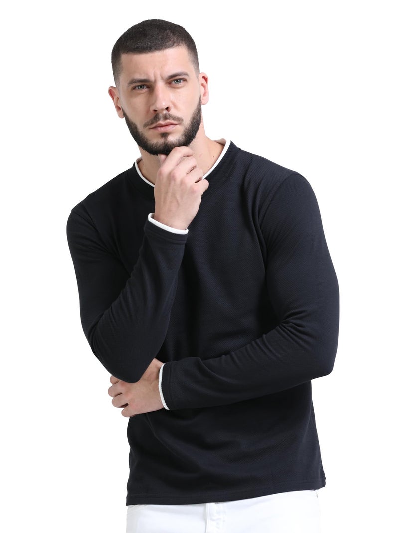 fanideaz Mens Popcorn Cotton Tshirt for Men Oversized Tshirts for Men_Black_5521_2XL - Image 3
