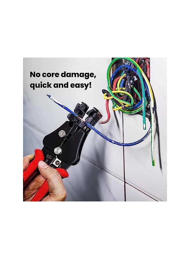 promass Automatic Wire Stripper, 3 in 1 Adjustable Wire Cutter Wire Crimping Tool for 10-24Awg Stranded or Solid Copper Cable - Image 2