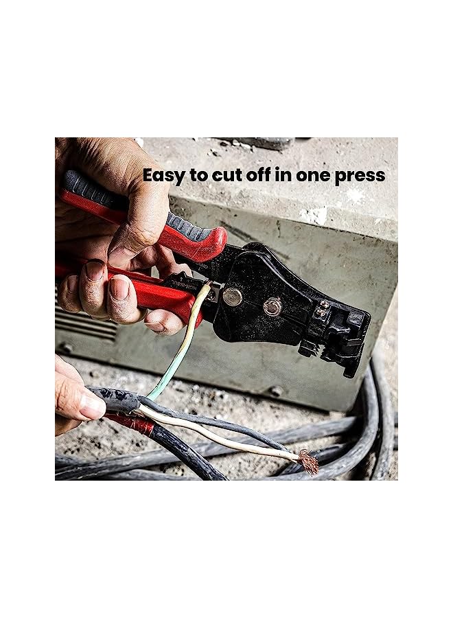 promass Automatic Wire Stripper, 3 in 1 Adjustable Wire Cutter Wire Crimping Tool for 10-24Awg Stranded or Solid Copper Cable - Image 3