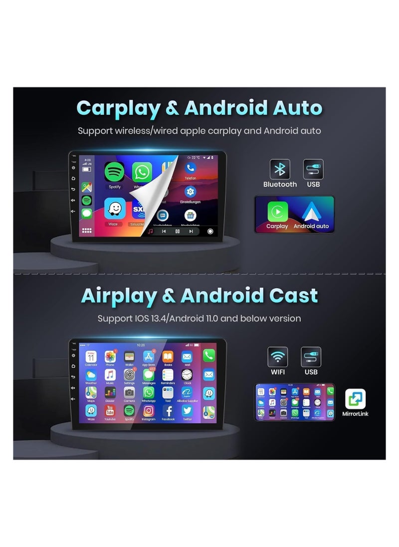 SHEZA STAR - Android Car Stereo for Renault Megane 2 2002 2003 2004 2005 2006 2007 2008 2009 6GB RAM 128GB ROM 9 Inch Support SIM Card, Apple Carplay, MirrorLink WiFi BT, IPS Touch Screen with AHD Camera Included - Image 1