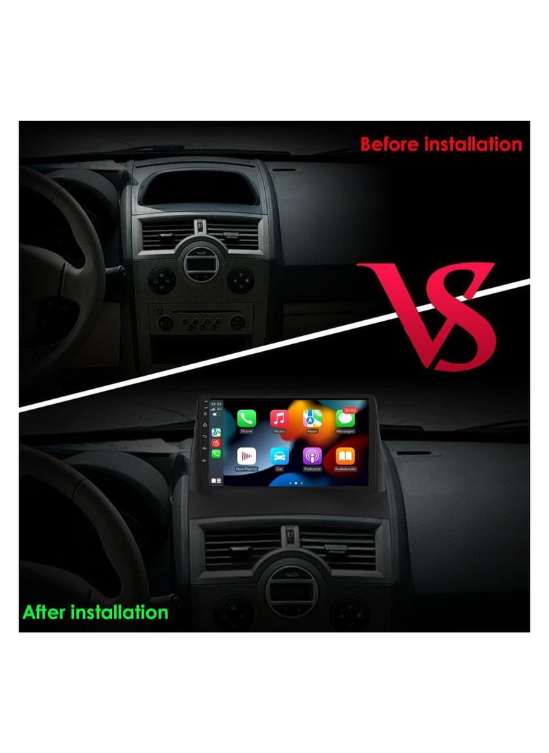SHEZA STAR - Android Car Stereo for Renault Megane 2 2002 2003 2004 2005 2006 2007 2008 2009 6GB RAM 128GB ROM 9 Inch Support SIM Card, Apple Carplay, MirrorLink WiFi BT, IPS Touch Screen with AHD Camera Included - Image 1