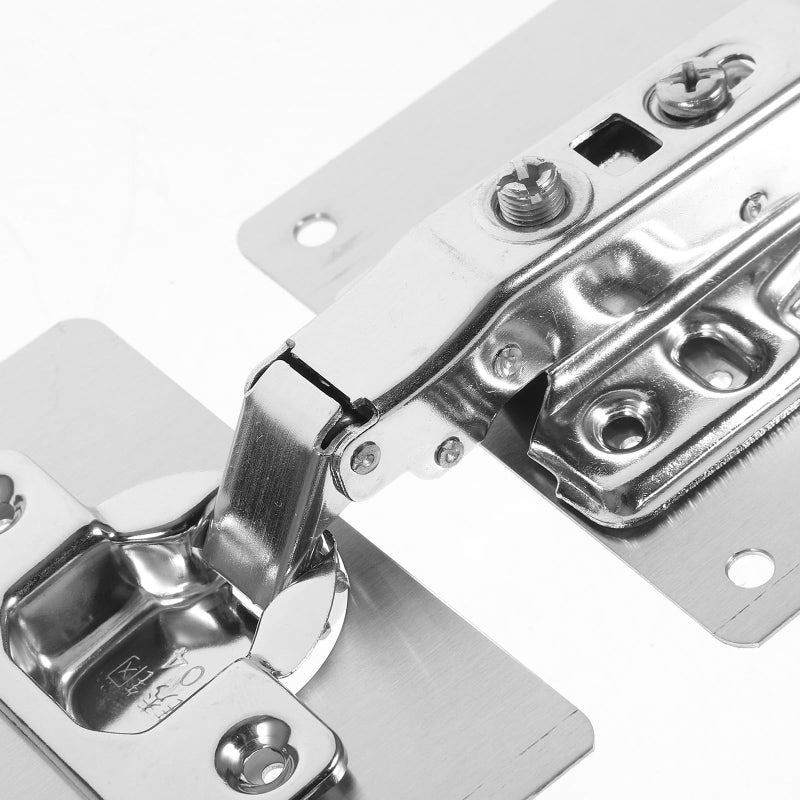 Stainless Steel Cabinet Door Hinge Repair Mounting Plate with 2 Pieces and 18 Screws - Image 4