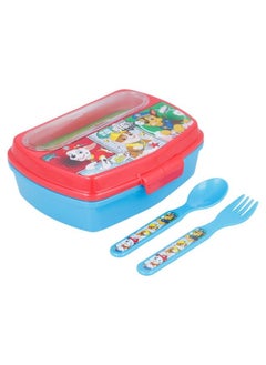 Disney Funny Sandwich Box with Cutlery Paw Patrol Comic BPA Free Portable Lunch Container for Kids Customizable Design Perfect for Disney Cars Fans  - Image 3