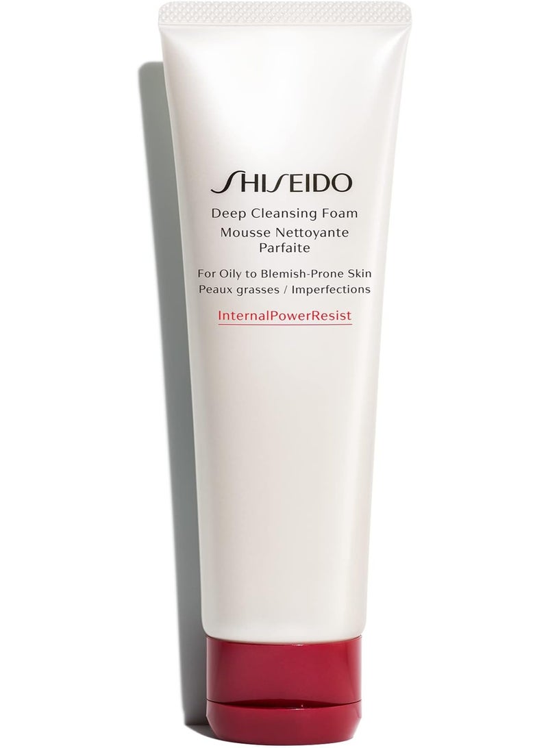 Shiseido Deep Cleansing Foam, 125 mL, Facial Cleanser with Micro White Powder and Yuzu Extract, Removes Impurities and Excess Oil, Refreshes and Smooths Skin, For Oily and Blemish-Prone Skin - Image 1