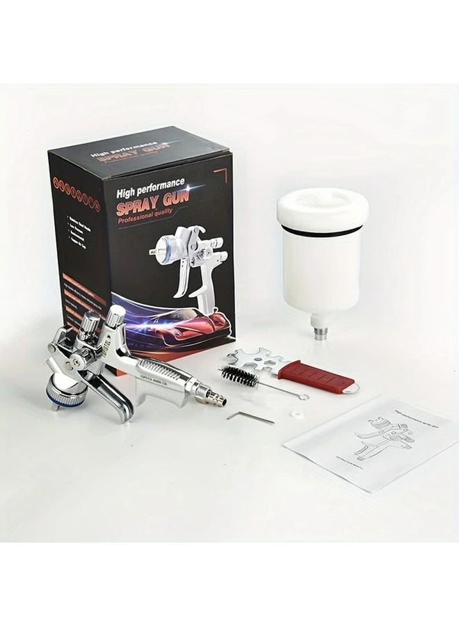 Professional 600ml Water Based Paint Spray Gun Model 4000B 1 3mm Nozzle Silver Color - Image 5