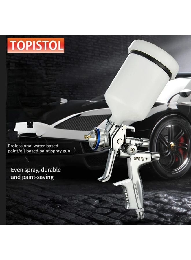 Professional 600ml Water Based Paint Spray Gun Model 4000B 1 3mm Nozzle Silver Color - Image 2