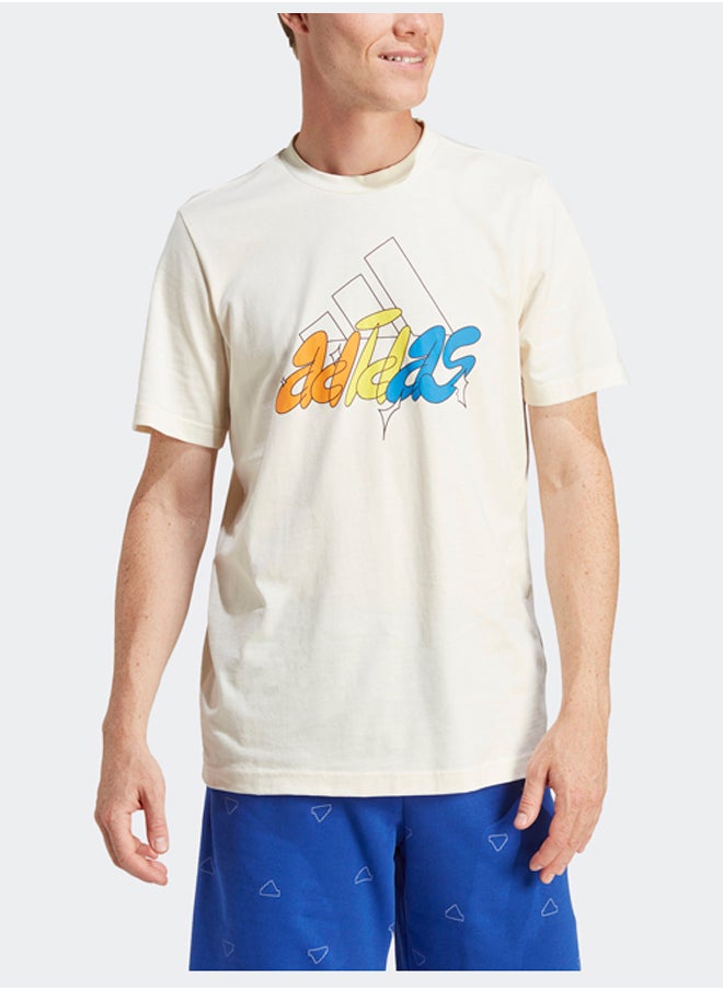 Adidas تي شيرت برسومات شارة مصورة  - Image 2