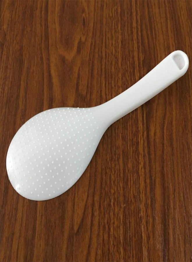 AKOAK 2 Pcs Rice Spoon White Transparent Plastic Rice Spoon Thick Meal Spoon Non-Stick Pan Efficient Flexible Household Kitchen Necessities - Image 4