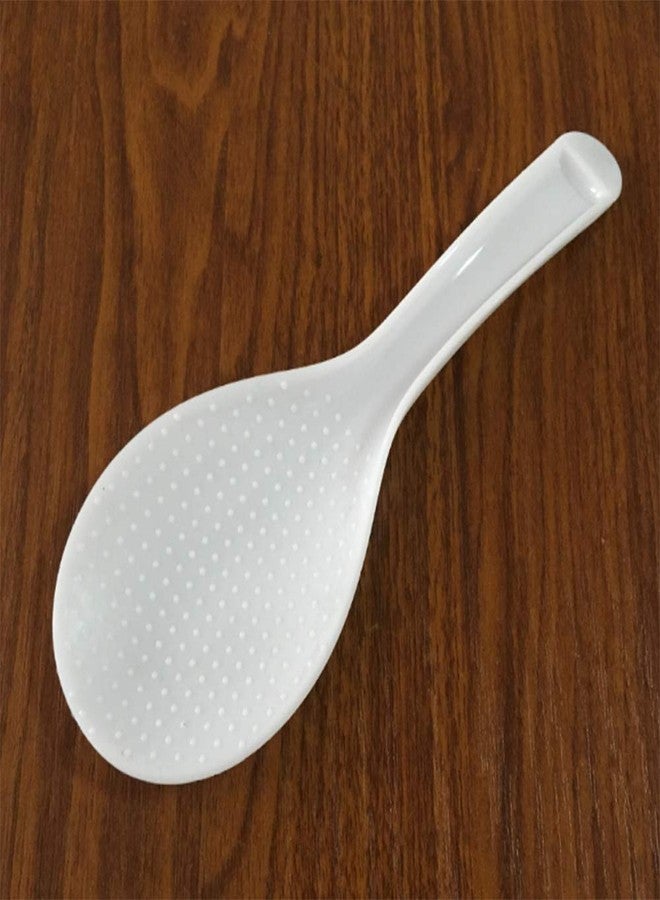 AKOAK 2 Pcs Rice Spoon White Transparent Plastic Rice Spoon Thick Meal Spoon Non-Stick Pan Efficient Flexible Household Kitchen Necessities - Image 2