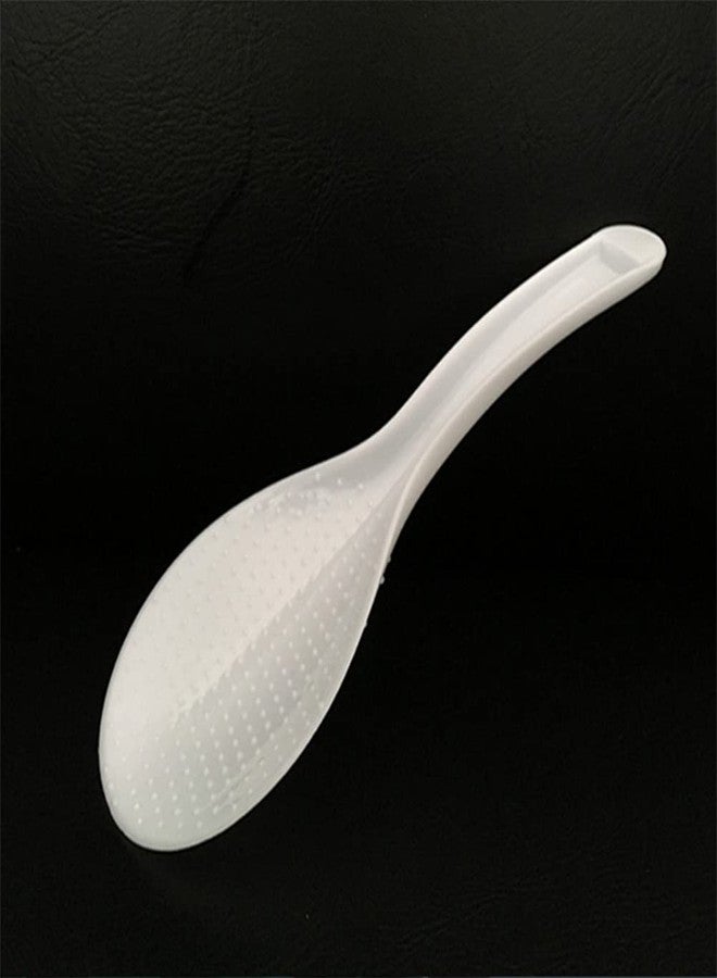 AKOAK 2 Pcs Rice Spoon White Transparent Plastic Rice Spoon Thick Meal Spoon Non-Stick Pan Efficient Flexible Household Kitchen Necessities - Image 3