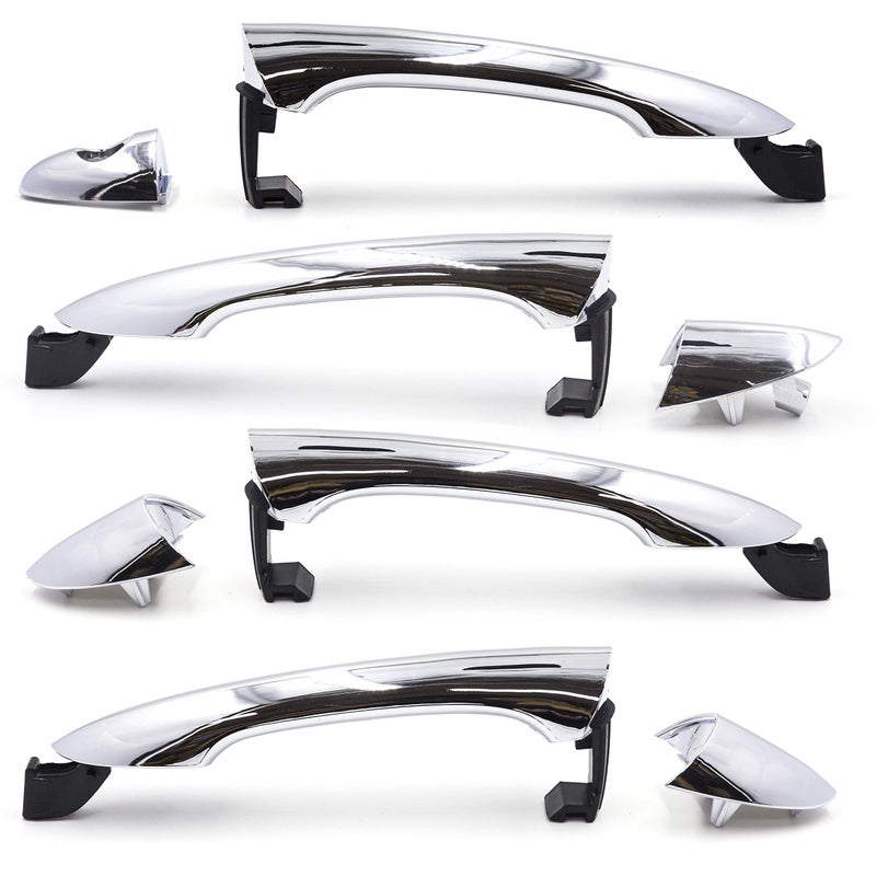 8Pcs Front Rear Left Right Exterior Chrome Door Handle Set for Hyundai Sonata 2011 2014