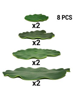 IFAMIO Artificial Floating Foam Lotus Leaves Decor For Pond Aquarium And Stage Realistic Lotus Foliage Green Plant For Fish Pool Decoration Pack Of 8, 4 Sizes (10, 15, 20, 28Cm)  - Image 3