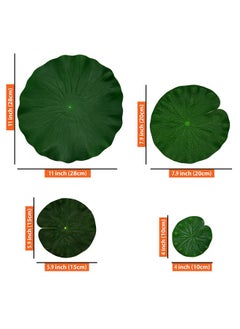 IFAMIO Artificial Floating Foam Lotus Leaves Decor For Pond Aquarium And Stage Realistic Lotus Foliage Green Plant For Fish Pool Decoration Pack Of 8, 4 Sizes (10, 15, 20, 28Cm)  - Image 2