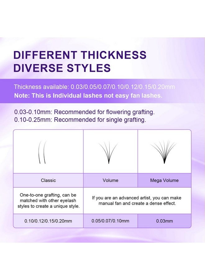 نجراكو رموش اصطناعية فردية بطول 0.25 مم، رموش صناعية كلاسيكية سوداء غير لامعة بطول 9 مم، رموش اصطناعية احترافية ناعمة بطول 16 صفًا، مستلزمات صالون التجميل - Image 5
