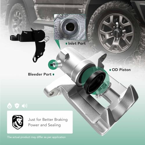 YHTAUTO Set of 2 Front Brake Caliper Assembly Compatible with Jeep Cherokee TJ Wrangler Wagoneer Comanche - Image 3